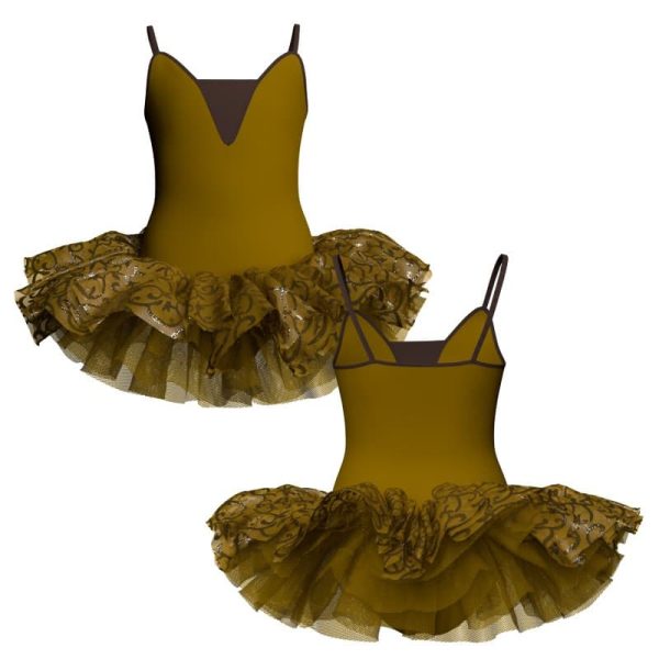 tutu danza bretelle con copritulle tua40v