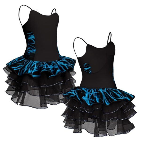 tutu danza bretelle con inserto fantasia tuz262922