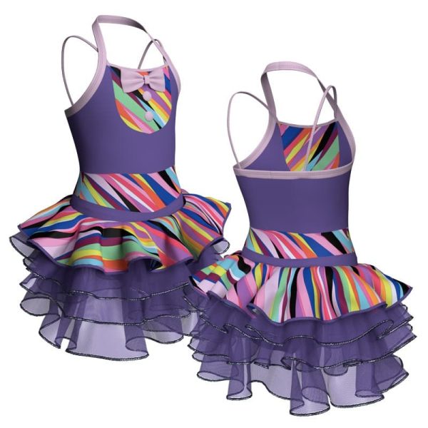 tutu danza bretelle con inserto fantasia tuzm1003