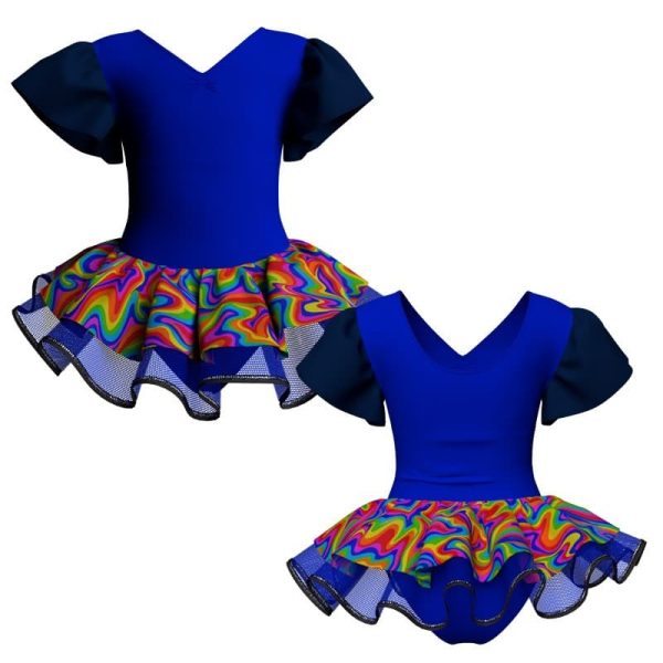 tutu danza con copritulle fantasy e maniche a volant tuc2800567