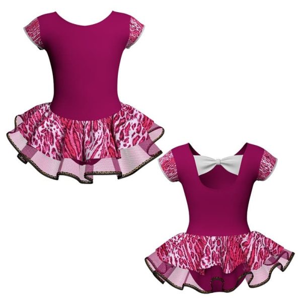 tutu danza con copritulle maniche aletta e inserto sk1001lcb210t