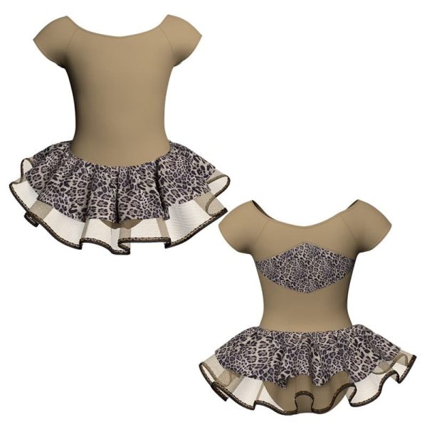 tutu danza con copritulle maniche aletta e inserto sk1001lcb240566