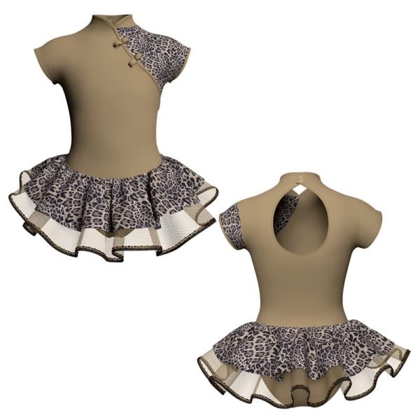 tutu danza con copritulle maniche aletta e inserto sk1001lcb250656