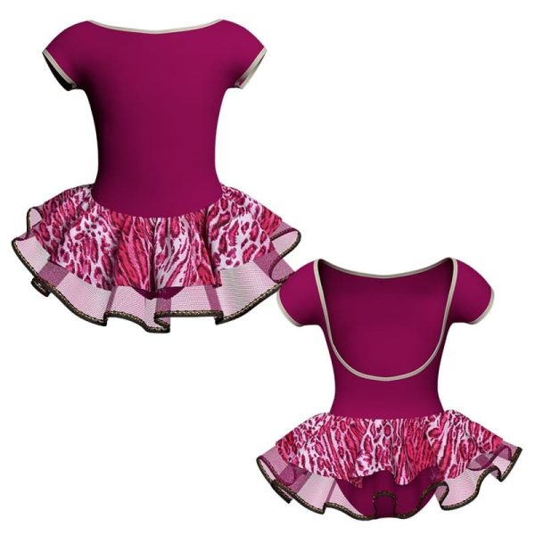 tutu danza con copritulle maniche aletta sk1001lcb3005