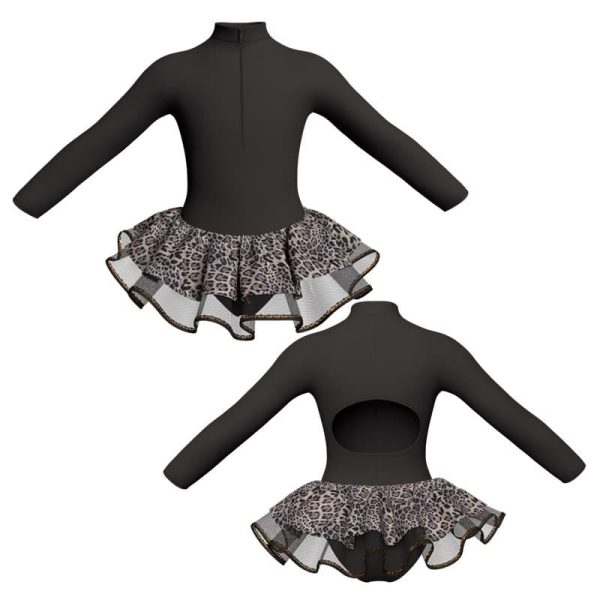 tutu danza con copritulle maniche lunghe con zip sk1001lcb3095566