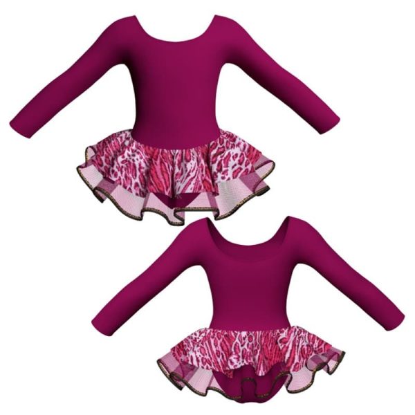 tutu danza con copritulle maniche lunghe sk1001lcb405