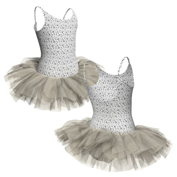 tutu danza in lycra stampata bretelle con inserto tuv215