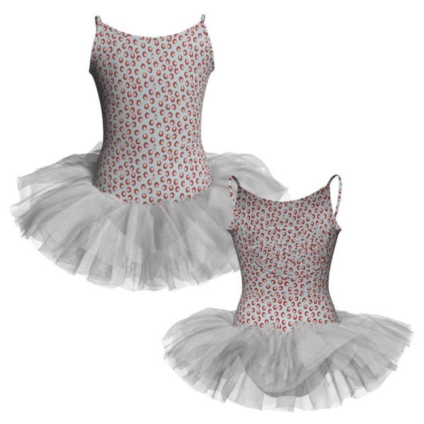 tutu danza in lycra stampata bretelle con intreccio dietro tuv23522