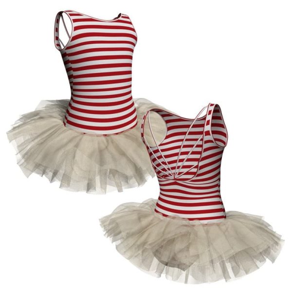 tutu danza in lycra stampata bretelle con intreccio dietro tuv300722