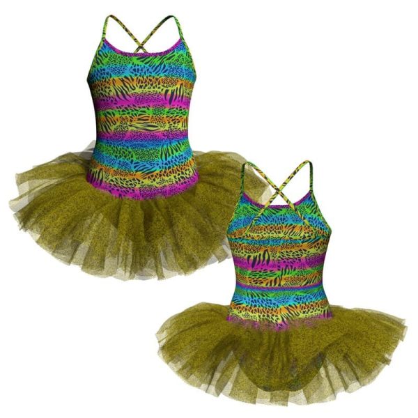 tutu danza in lycra stampata bretelle tuv100622