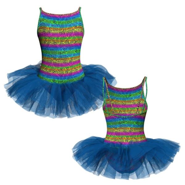 tutu danza in lycra stampata bretelle tuv202