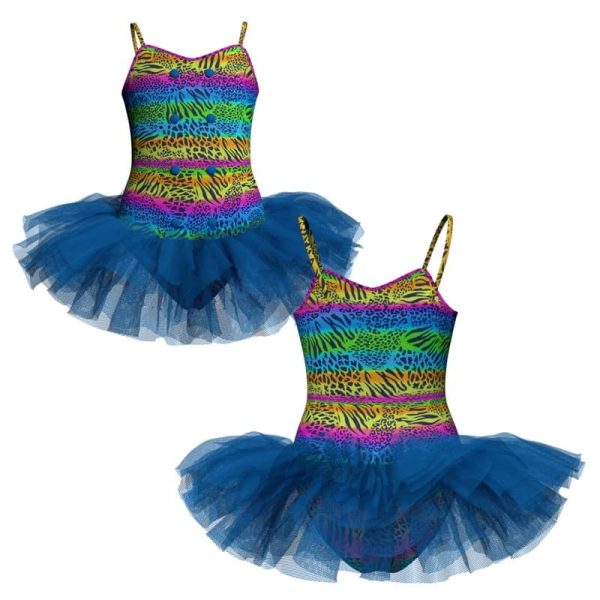 tutu danza in lycra stampata bretelle tuv2517