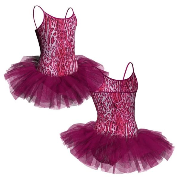 tutu danza in lycra stampata bretelle tuv39922