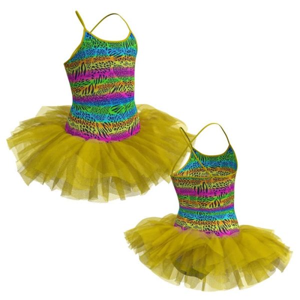 tutu danza in lycra stampata bretelle tuv401