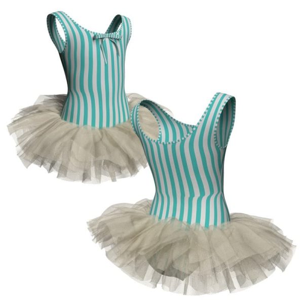 tutu danza in lycra stampata canotta con fiocchetto tuvb300422