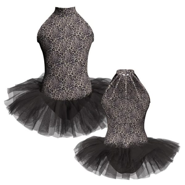 tutu danza in lycra stampata canotta scollo americana tuv3011