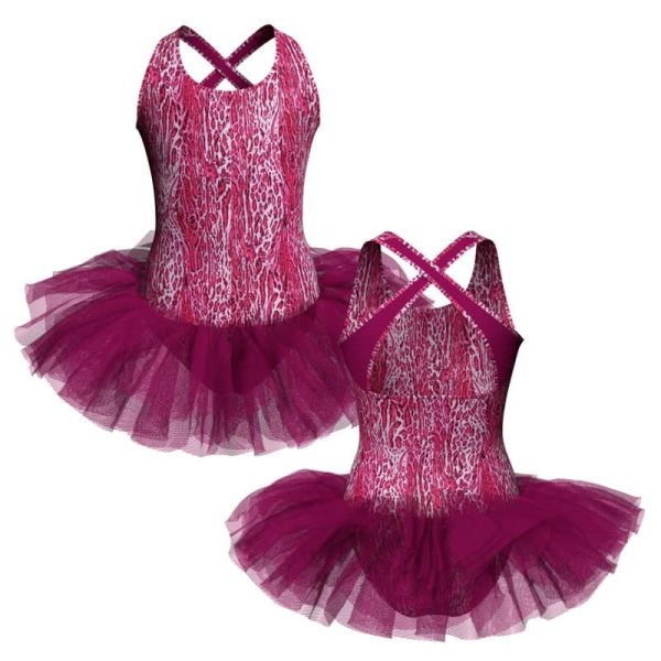 tutu danza in lycra stampata canotta tuv221