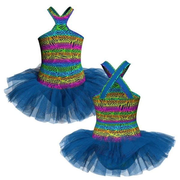 tutu danza in lycra stampata canotta tuv448