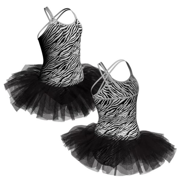 tutu danza in lycra stampata doppie bretelle tuv40222