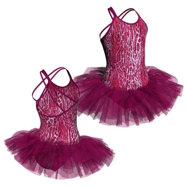 tutu danza in lycra stampata doppie bretelle tuv507