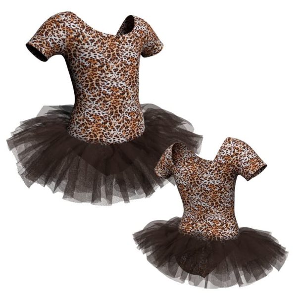 tutu danza in lycra stampata manica corta tuv40722