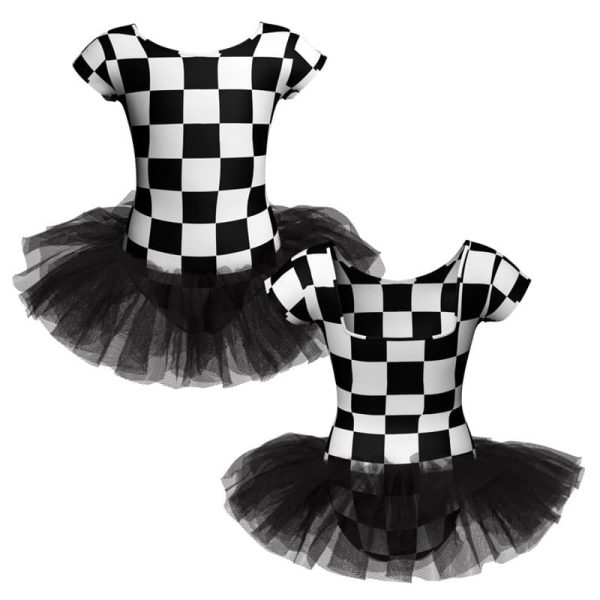 tutu danza in lycra stampata maniche aletta con inserto tuv231