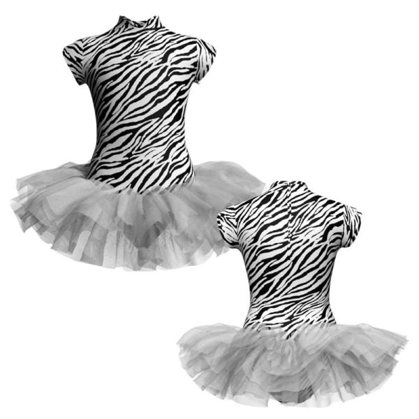 tutu danza in lycra stampata maniche aletta con inserto tuv260122