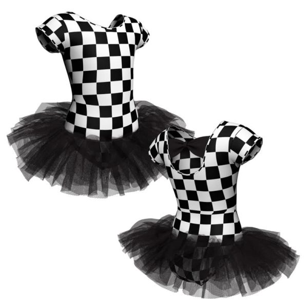 tutu danza in lycra stampata maniche aletta tuv210