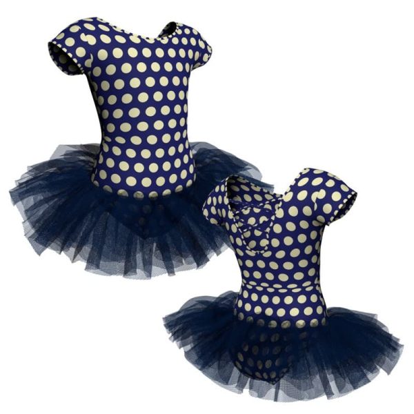 tutu danza in lycra stampata maniche aletta tuv21622