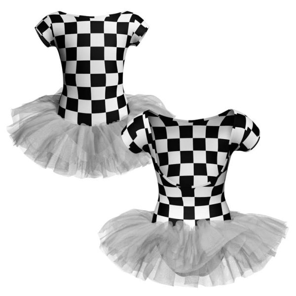 tutu danza in lycra stampata maniche aletta tuv3005