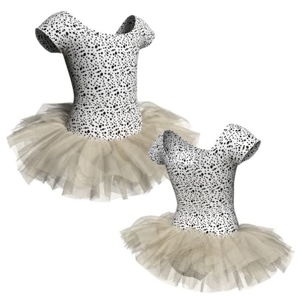 tutu danza in lycra stampata maniche aletta tuv40822