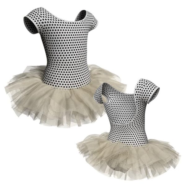 tutu danza in lycra stampata maniche aletta tuv41422