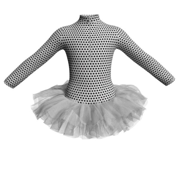 tutu danza in lycra stampata maniche lunghe con zip tuv3095 1