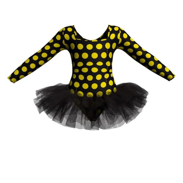 tutu danza in lycra stampata maniche lunghe tuv2537