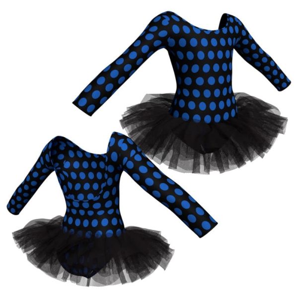 tutu danza in lycra stampata maniche lunghe tuv41122