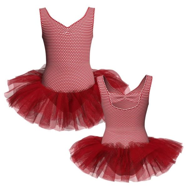 tutu danza in lycra stampata senza maniche con inserto tuv227