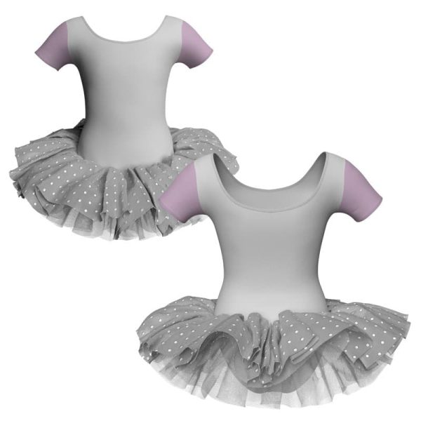 tutu danza manica corta con copritulle tua407t56