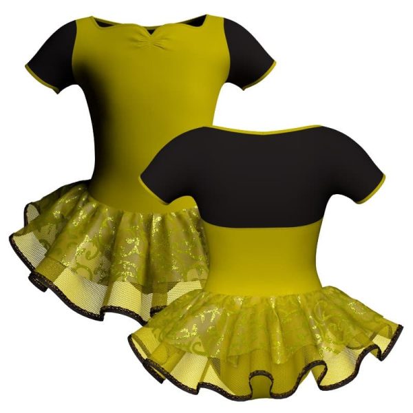 tutu danza manica corta con inserto sk1001lcs11111