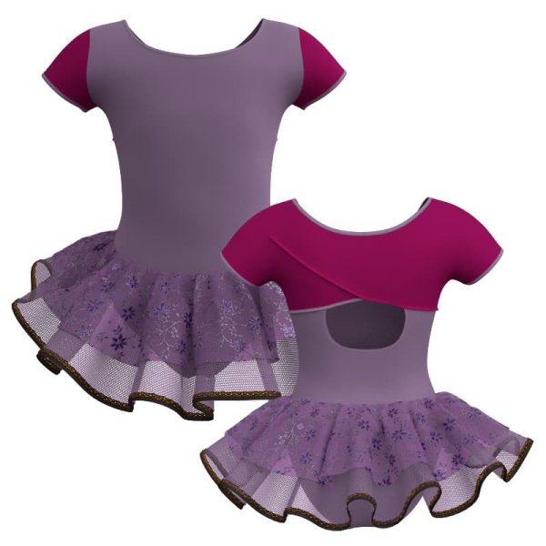 tutu danza manica corta con inserto sk1001lcs20812