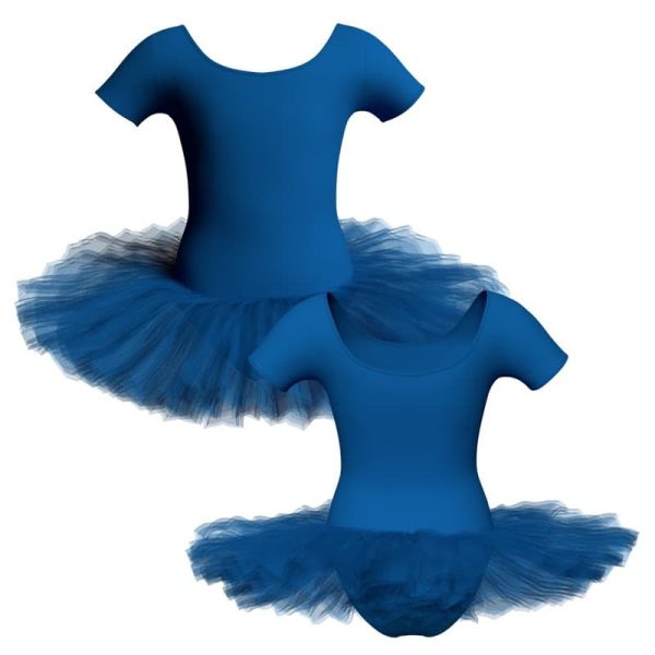 tutu danza manica corta con inserto tuq407t11