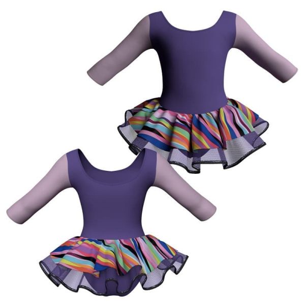 tutu danza maniche 3 4 con copritulle fantasy tuc406t