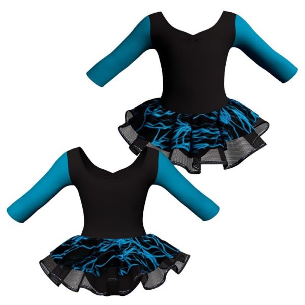 tutu danza maniche 3 4 con copritulle fantasy tuc452t