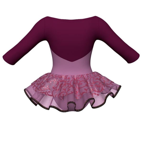 tutu danza maniche 3 4 con inserto sk1001lcs1058