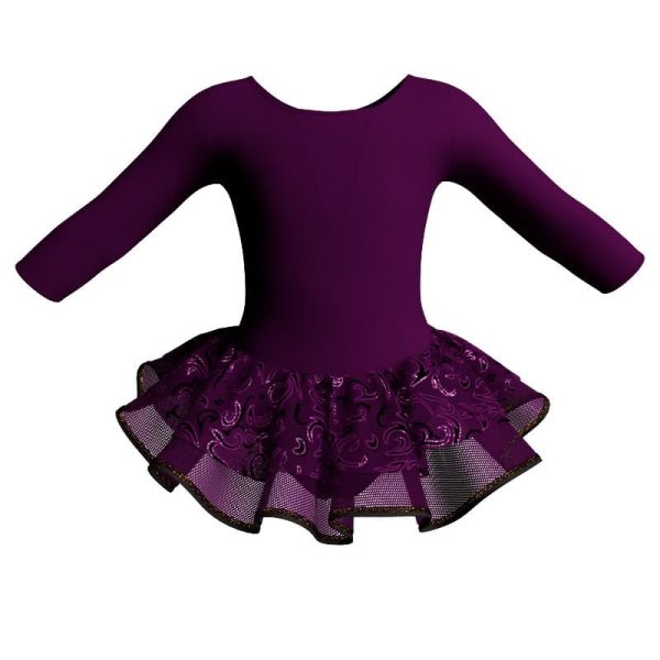 tutu danza maniche 3 4 con inserto sk1001lcs116123