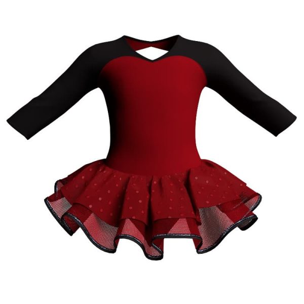 tutu danza maniche 3 4 con inserto sk1001lcs126556