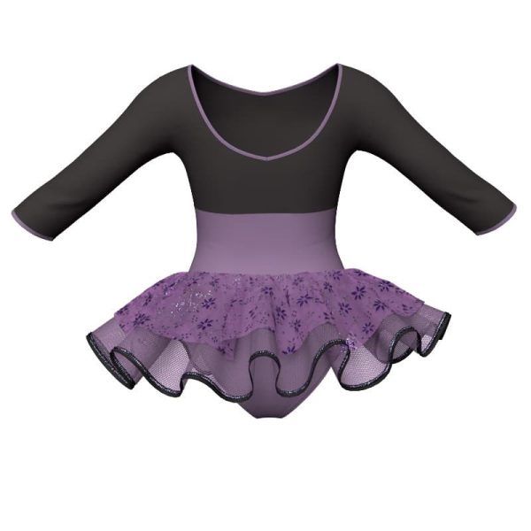 tutu danza maniche 3 4 con inserto sk1001lcs1287