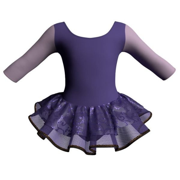 tutu danza maniche 3 4 con inserto sk1001lcs406t33