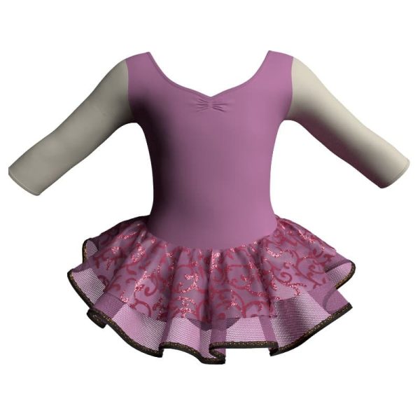 tutu danza maniche 3 4 con inserto sk1001lcs452t12