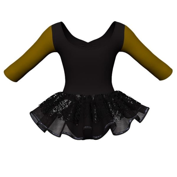 tutu danza maniche 3 4 con inserto sk1001lcs452t456