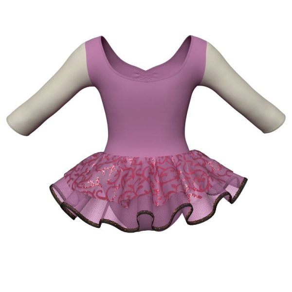 tutu danza maniche 3 4 con inserto sk1001lcs452t78